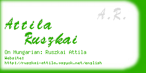 attila ruszkai business card